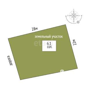 Дом 45м², 1-этажный, участок 6 сот.  