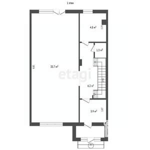 Таунхаус 106м&sup2;, 2-этажный, участок 1 сот.  