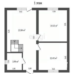 Дача 86м², 2-этажный, участок 5 сот.  