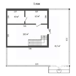 Дом 102м&sup2;, 2-этажный, участок 7 сот.  