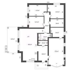 Дом 148м&sup2;, 1-этажный, участок 8 сот.  