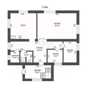 Дом 168м&sup2;, 2-этажный, участок 7 сот.  