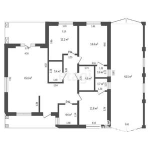 Дом 142м², 1-этажный, участок 9 сот.  