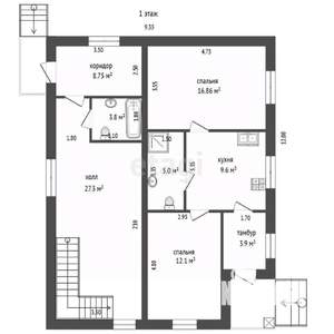 Дом 176м&sup2;, 2-этажный, участок 15 сот.  