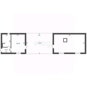 Дом 58м&sup2;, 1-этажный, участок 6 сот.  