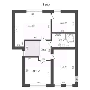 Таунхаус 165м&sup2;, 2-этажный, участок 3 сот.  