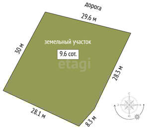 Дом 54м², 2-этажный, участок 6 сот.  