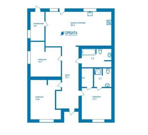 Дом 100м&sup2;, 1-этажный, участок 0 сот.  