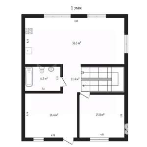 Коттедж 176м², 2-этажный, участок 6 сот.  