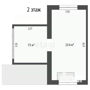 Дом 57м², 2-этажный, участок 6 сот.  