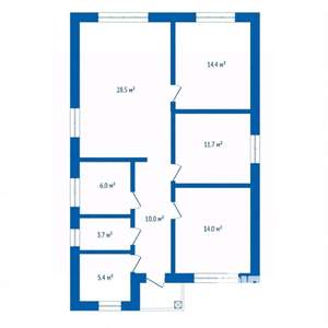 Дом 98м&sup2;, 2-этажный, участок 10 сот.  