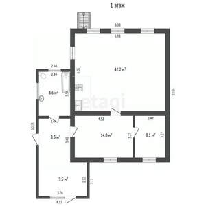 Дом 92м², 2-этажный, участок 5 сот.  