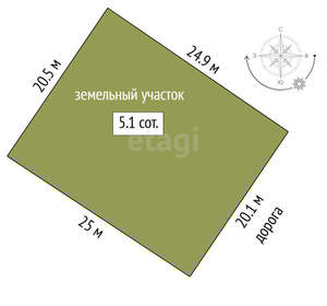 Дом 43м², 2-этажный, участок 5 сот.  