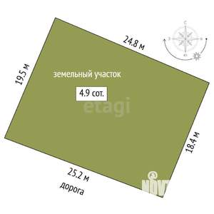 Дача 59м², 2-этажный, участок 5 сот.  