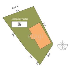 Дом 135м&sup2;, 2-этажный, участок 4 сот.  