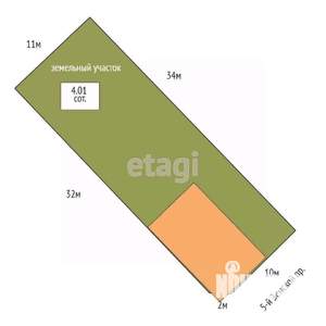 Дом 144м&sup2;, 2-этажный, участок 4 сот.  