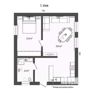 Дом 234м², 1-этажный, участок 5 сот.  