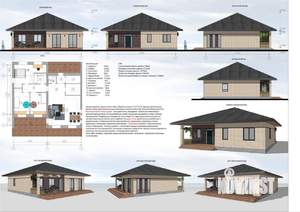 Дом 110м&sup2;, 1-этажный, участок 9 сот.  