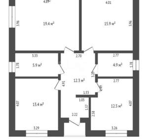 Дом 101м&sup2;, 1-этажный, участок 10 сот.  
