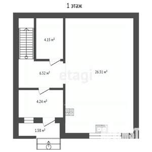 Таунхаус 105м², 2-этажный, участок 1 сот.  