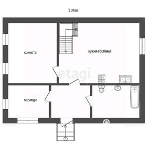 Дом 97м&sup2;, 2-этажный, участок 5 сот.  