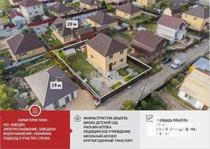 Дом 149м², 2-этажный, участок 6 сот.  