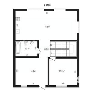 Коттедж 176м², 2-этажный, участок 6 сот.  