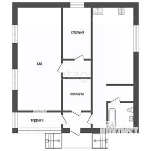 Дом 83м&sup2;, 1-этажный, участок 8 сот.  