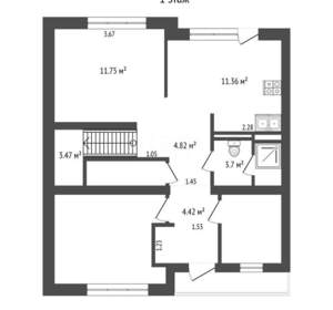 Дом 124м², 2-этажный, участок 3 сот.  