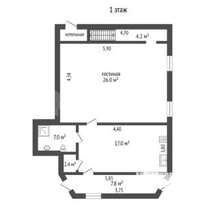 Коттедж 135м², 2-этажный, участок 5 сот.  