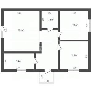 Коттедж 70м², 1-этажный, участок 4 сот.  