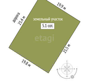 Дом 30м², 2-этажный, участок 5 сот.  