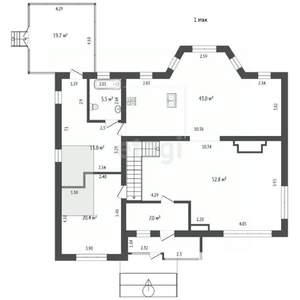 Дом 439м&sup2;, 2-этажный, участок 15 сот.  