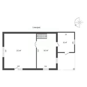 Дом 91м&sup2;, 2-этажный, участок 9 сот.  