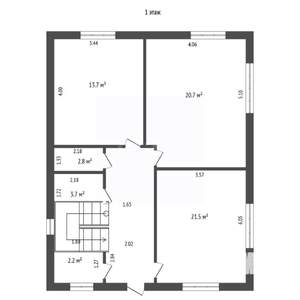 Дом 165м², 2-этажный, участок 6 сот.  