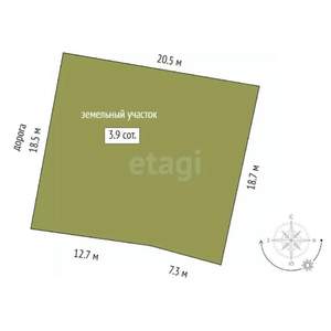 Дом 100м&sup2;, 2-этажный, участок 4 сот.  