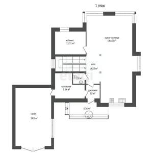 Дом 185м&sup2;, 2-этажный, участок 13 сот.  