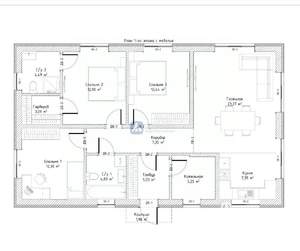 Коттедж 94м², 1-этажный, участок 5 сот.  