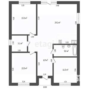 Дом 85м², 1-этажный, участок 7 сот.  