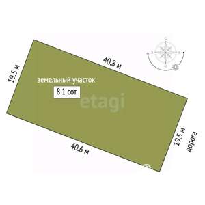 Дом 105м&sup2;, 1-этажный, участок 8 сот.  