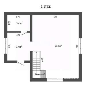 Дом 105м&sup2;, 2-этажный, участок 4 сот.  