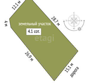 Дом 30м², 2-этажный, участок 4 сот.  
