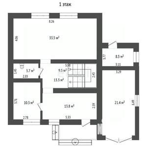Дом 178м², 2-этажный, участок 10 сот.  