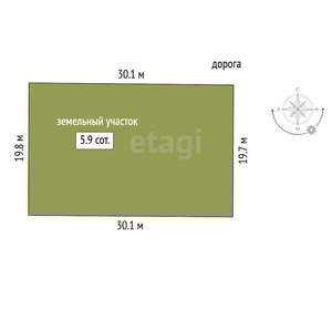 Дом 179м², 2-этажный, участок 6 сот.  