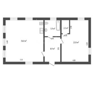 Дом 51м&sup2;, 2-этажный, участок 8 сот.  