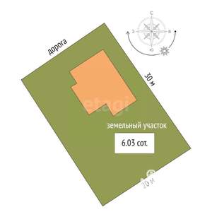 Дом 128м&sup2;, 2-этажный, участок 6 сот.  