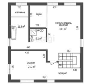 Дом 212м², 2-этажный, участок 7 сот.  