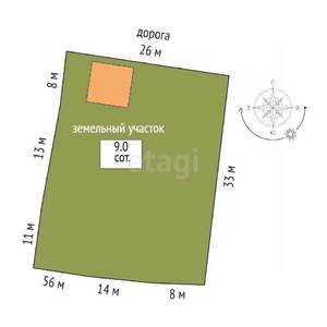 Дача 32м², 1-этажный, участок 9 сот.  
