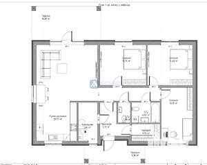 Коттедж 103м², 1-этажный, участок 5 сот.  