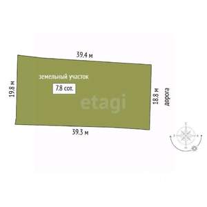 Дом 17м&sup2;, 1-этажный, участок 8 сот.  